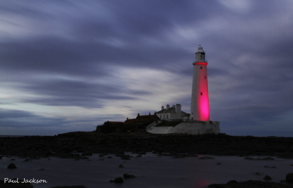 Pink St Mary´s Lighthouse